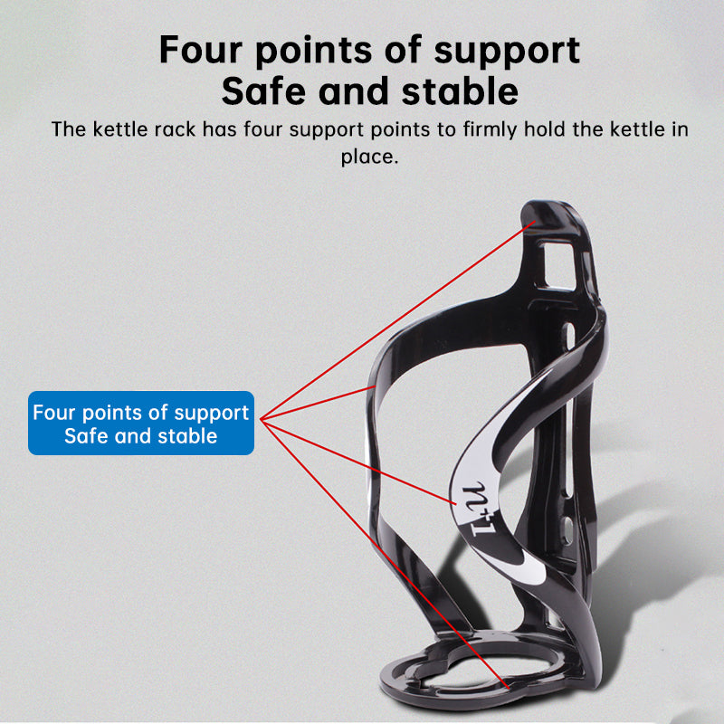 N+1 8-Shaped Bike Water Bottle Cage – Locking, Anti-Shake Nylon Holder for MTB & Road Bikes