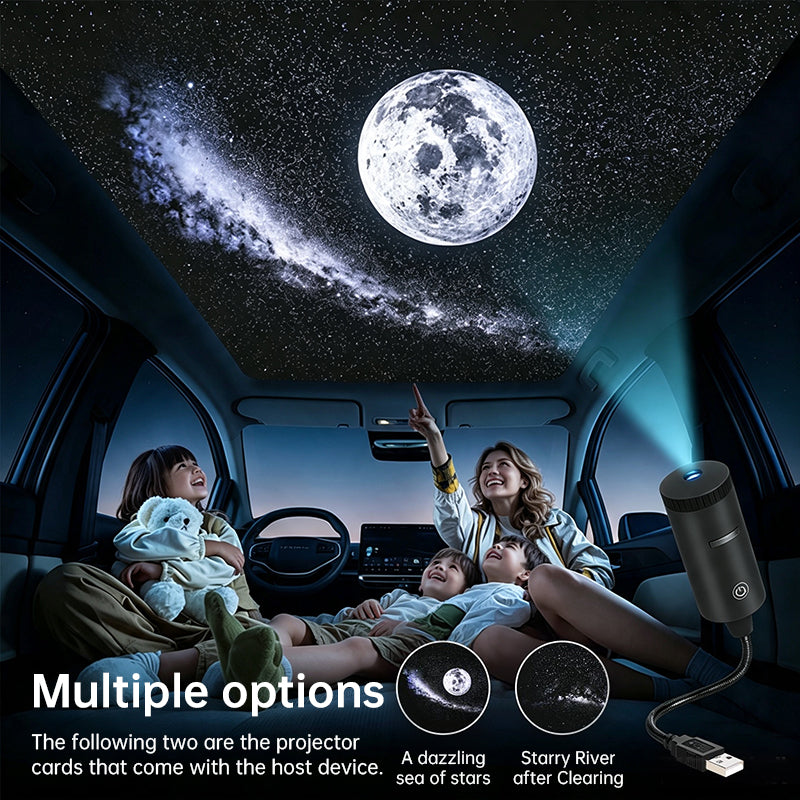 USB Star Projector – Plug & Play, Interchangeable Patterns for Bedroom & Living Room