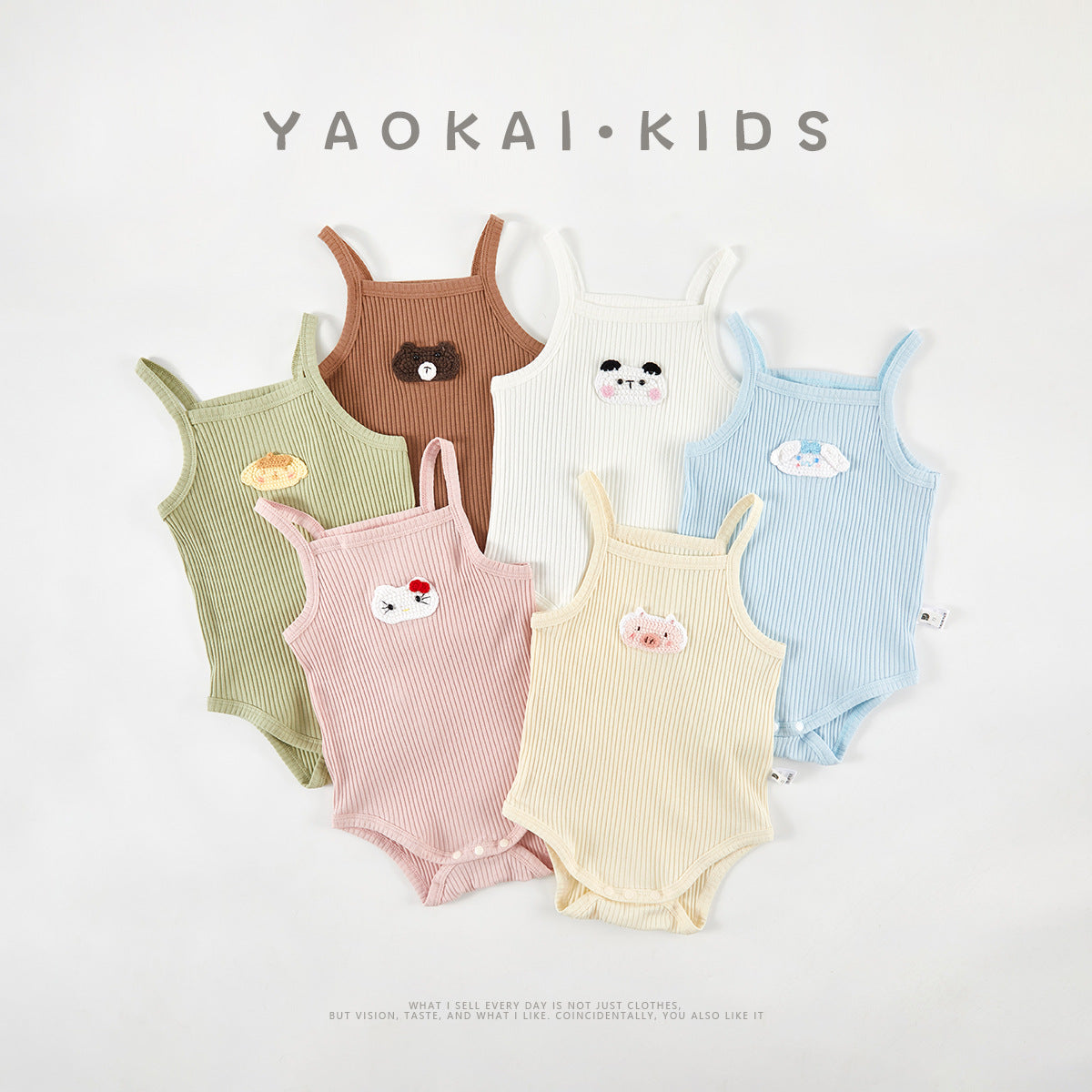 Romper Lightweight Sleeveless Bodysuit Cute Unisex Baby One-Piece Cartoon Clothes