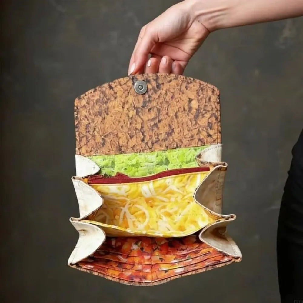 New Multiple Compartments Burrito Wallet Foldable Burrito Coin Purse with Card Slots Card Holder