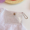 Japan And South Korea Simple Net Red Transparent Card Package Student Portable Bus ID Bank Card Protective Sleeve Flash Powder Coin Purse